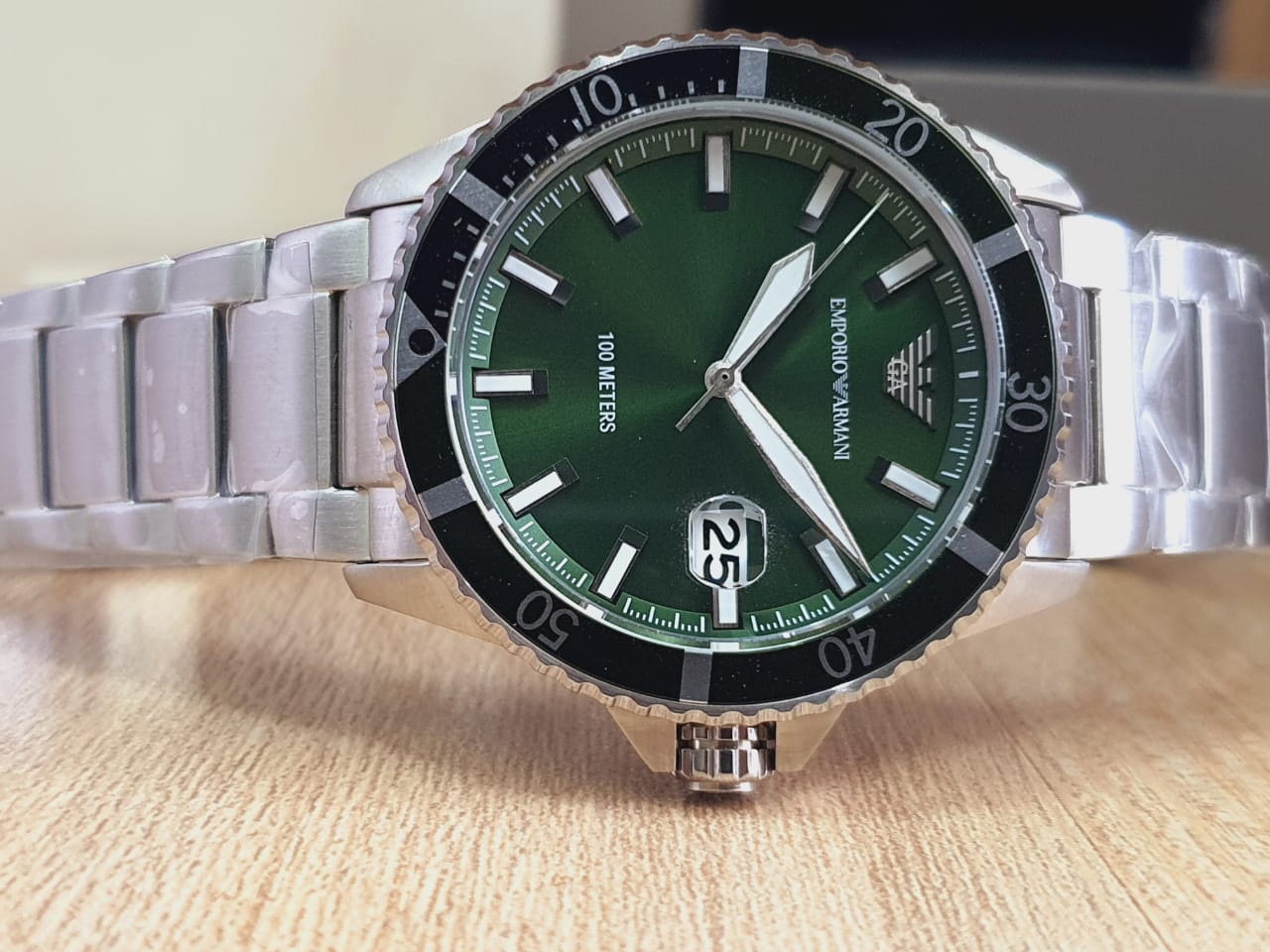 Emporio Armani Green Dial Men's Watch - AR11338